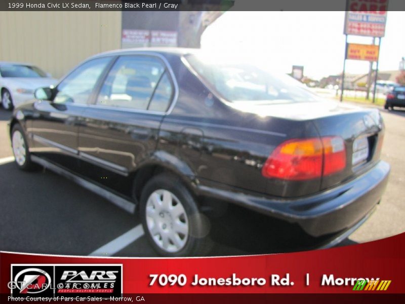 Flamenco Black Pearl / Gray 1999 Honda Civic LX Sedan