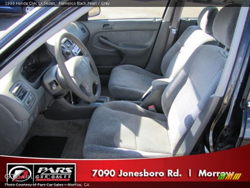 Flamenco Black Pearl / Gray 1999 Honda Civic LX Sedan