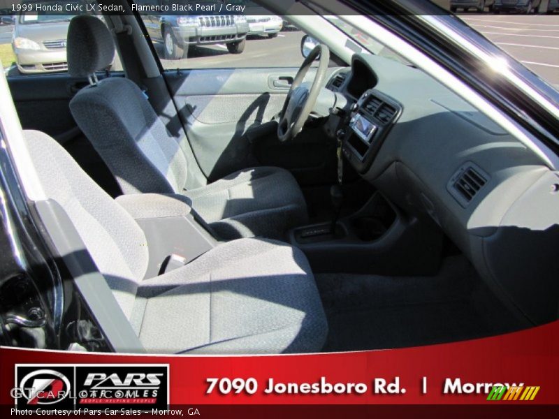 Flamenco Black Pearl / Gray 1999 Honda Civic LX Sedan