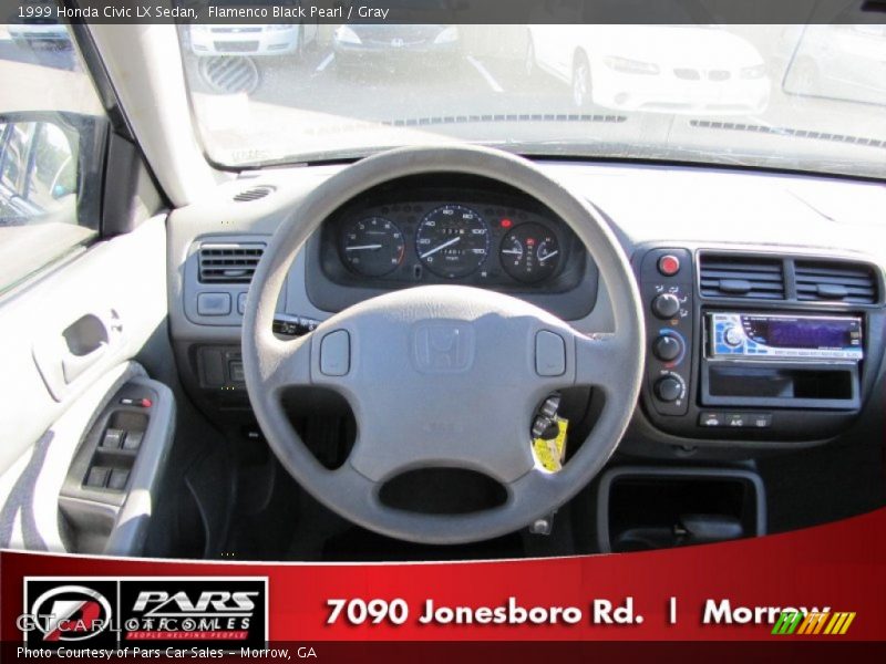 Flamenco Black Pearl / Gray 1999 Honda Civic LX Sedan