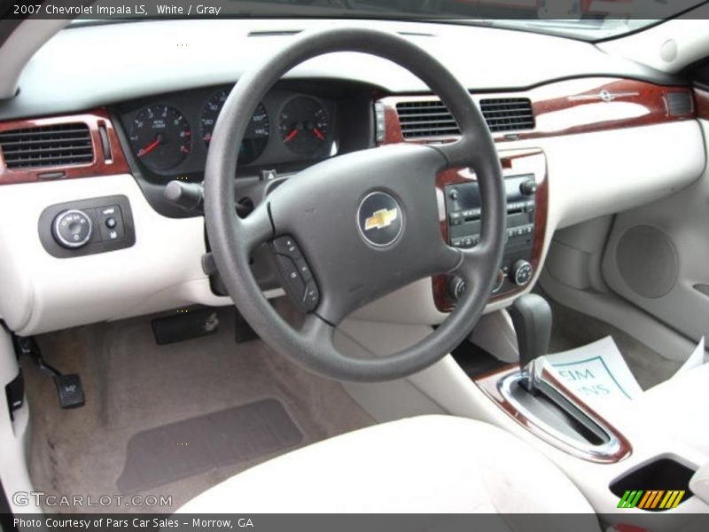 White / Gray 2007 Chevrolet Impala LS