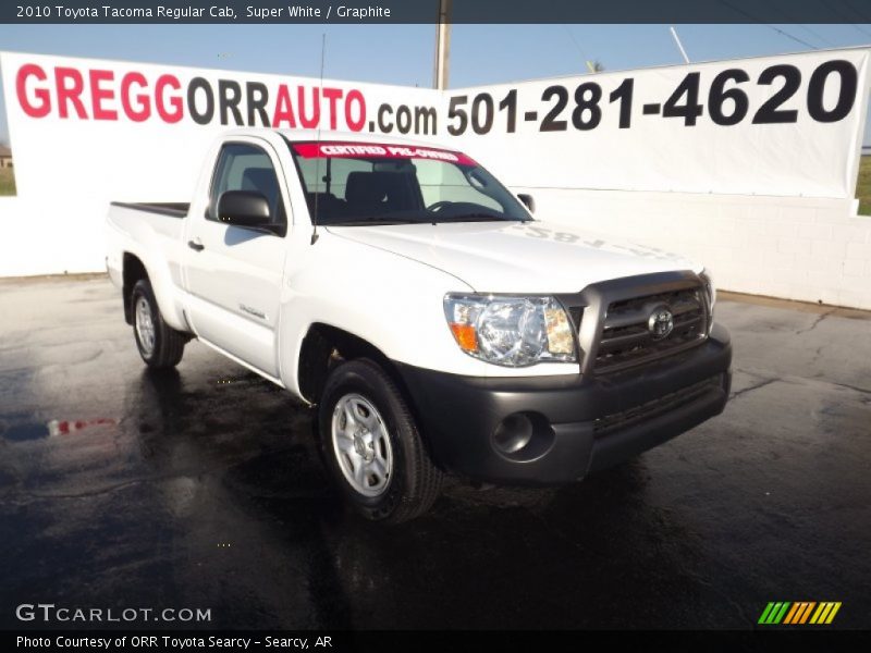 Super White / Graphite 2010 Toyota Tacoma Regular Cab