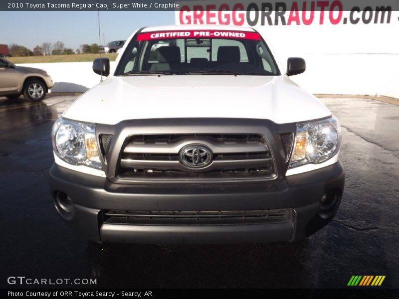 Super White / Graphite 2010 Toyota Tacoma Regular Cab
