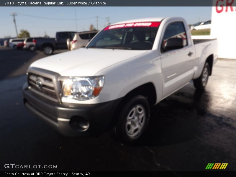 Super White / Graphite 2010 Toyota Tacoma Regular Cab