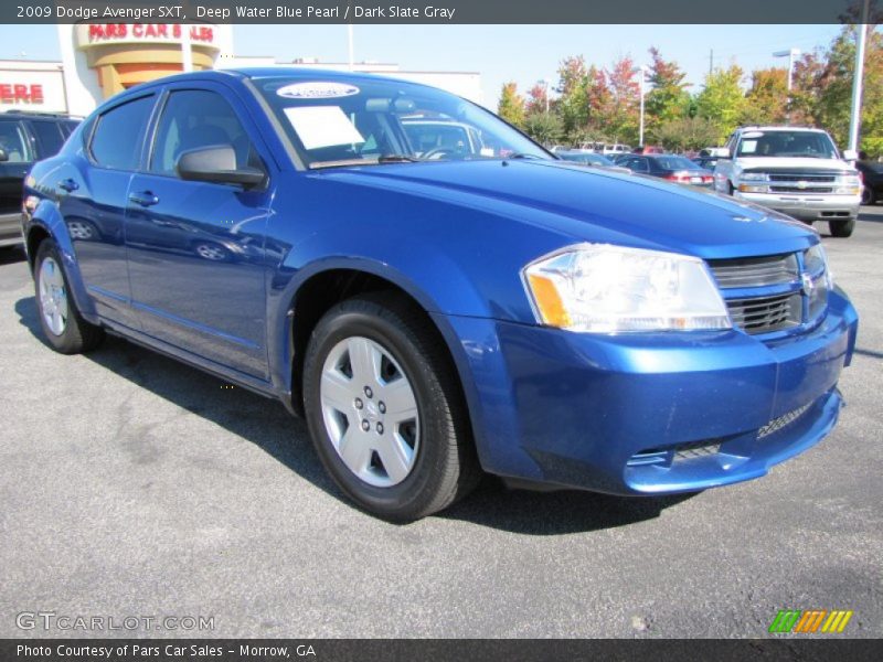 Deep Water Blue Pearl / Dark Slate Gray 2009 Dodge Avenger SXT