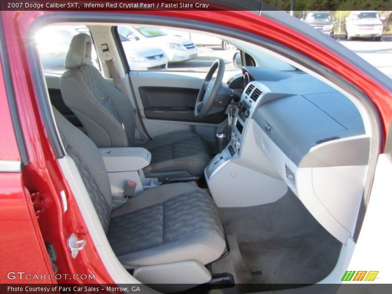 Inferno Red Crystal Pearl / Pastel Slate Gray 2007 Dodge Caliber SXT