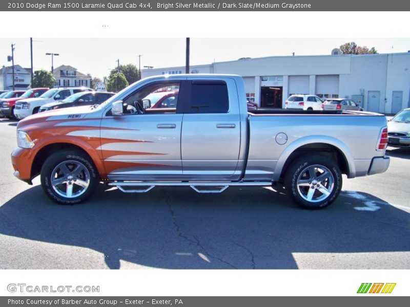Bright Silver Metallic / Dark Slate/Medium Graystone 2010 Dodge Ram 1500 Laramie Quad Cab 4x4
