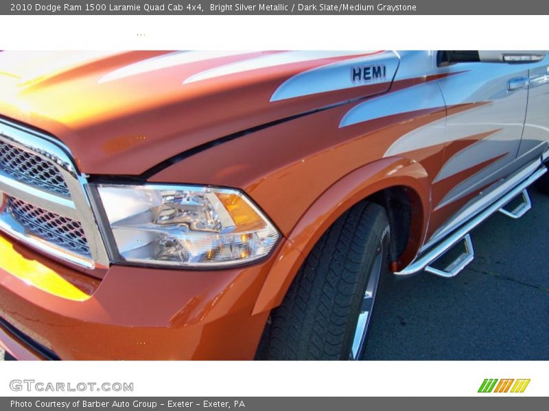 Bright Silver Metallic / Dark Slate/Medium Graystone 2010 Dodge Ram 1500 Laramie Quad Cab 4x4