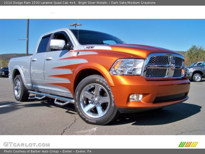 Bright Silver Metallic / Dark Slate/Medium Graystone 2010 Dodge Ram 1500 Laramie Quad Cab 4x4