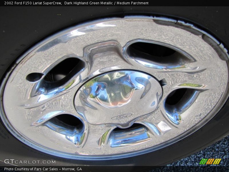 Dark Highland Green Metallic / Medium Parchment 2002 Ford F150 Lariat SuperCrew