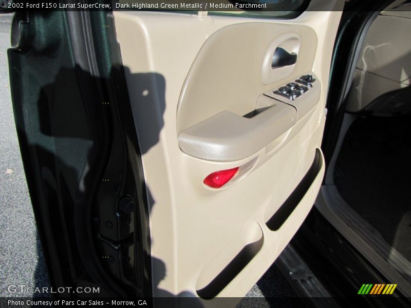Dark Highland Green Metallic / Medium Parchment 2002 Ford F150 Lariat SuperCrew