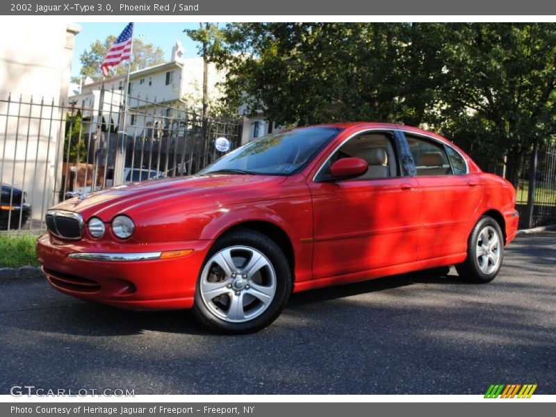 Phoenix Red / Sand 2002 Jaguar X-Type 3.0