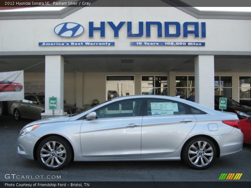 Radiant Silver / Gray 2012 Hyundai Sonata SE