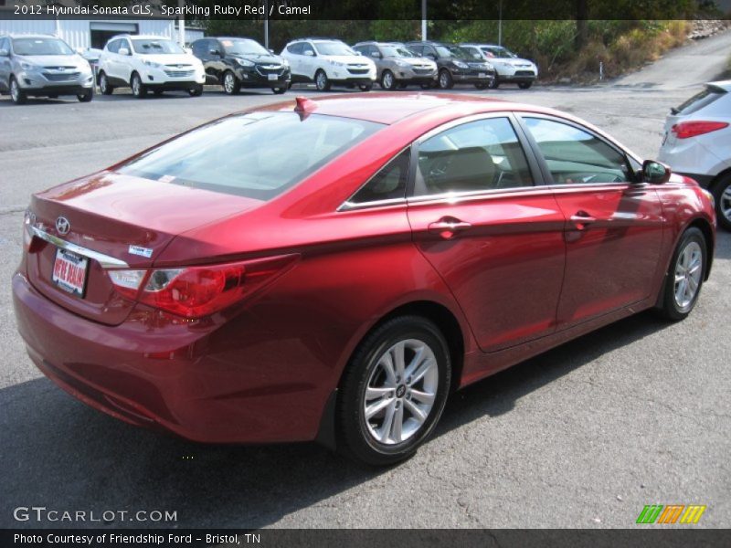 Sparkling Ruby Red / Camel 2012 Hyundai Sonata GLS