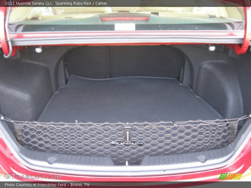 Sparkling Ruby Red / Camel 2012 Hyundai Sonata GLS