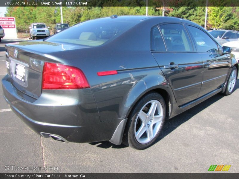 Deep Green Pearl / Camel 2005 Acura TL 3.2