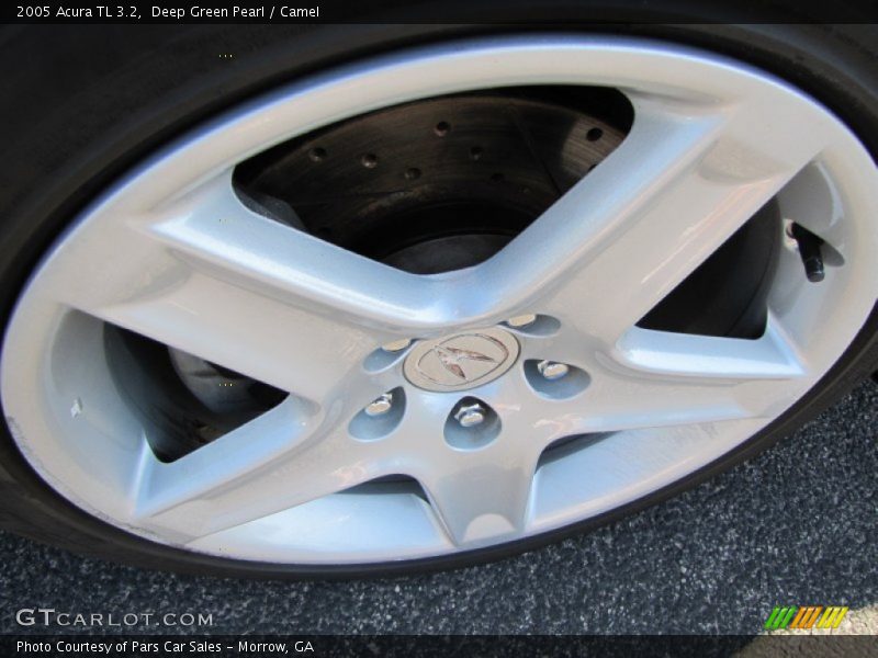 Deep Green Pearl / Camel 2005 Acura TL 3.2
