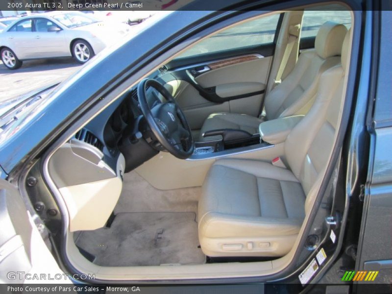 Deep Green Pearl / Camel 2005 Acura TL 3.2