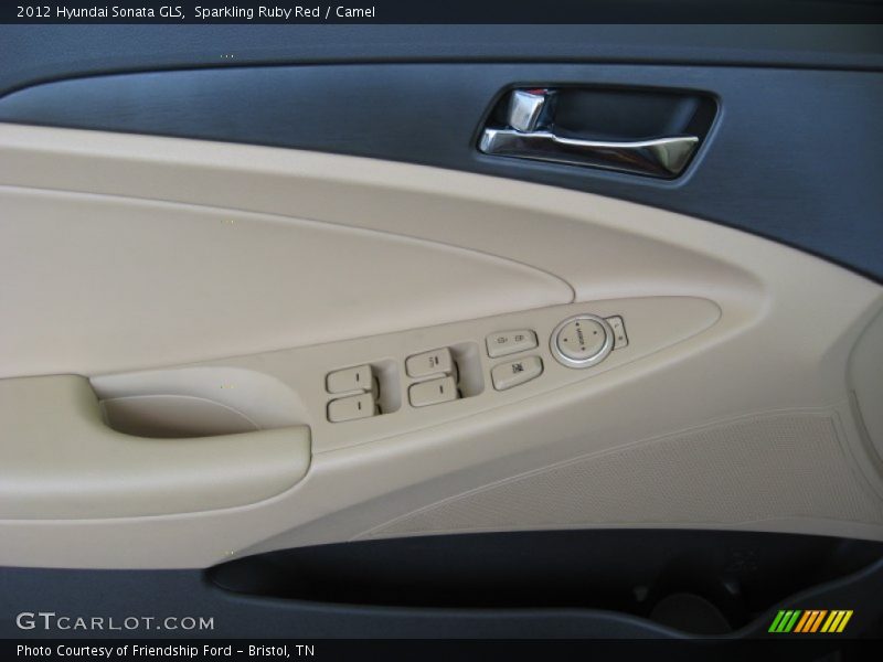 Sparkling Ruby Red / Camel 2012 Hyundai Sonata GLS
