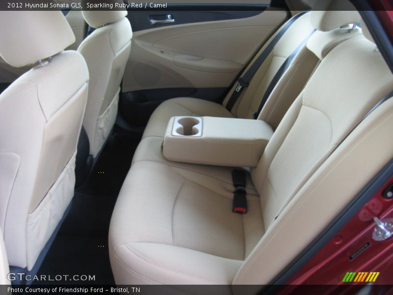 Sparkling Ruby Red / Camel 2012 Hyundai Sonata GLS