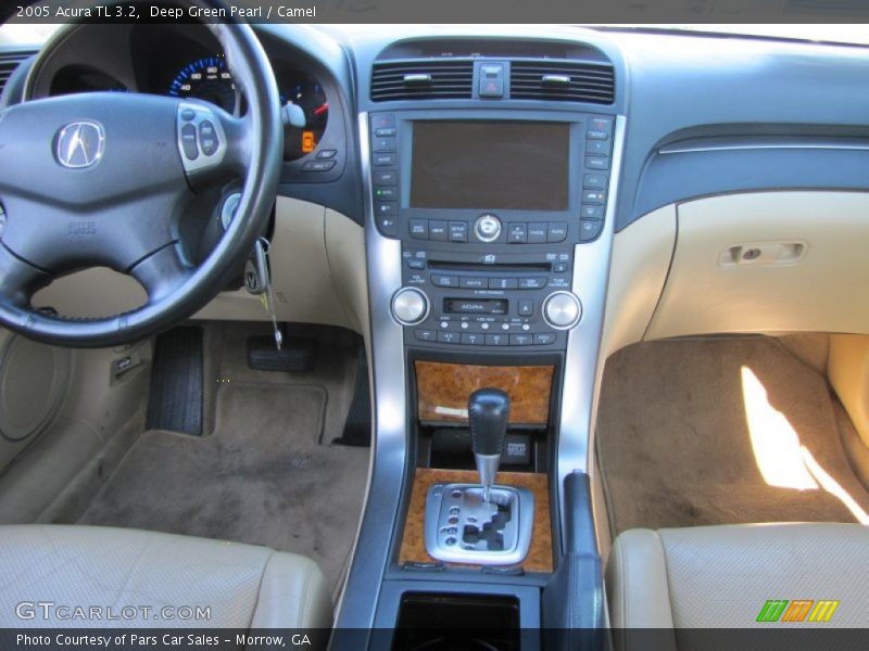 Deep Green Pearl / Camel 2005 Acura TL 3.2