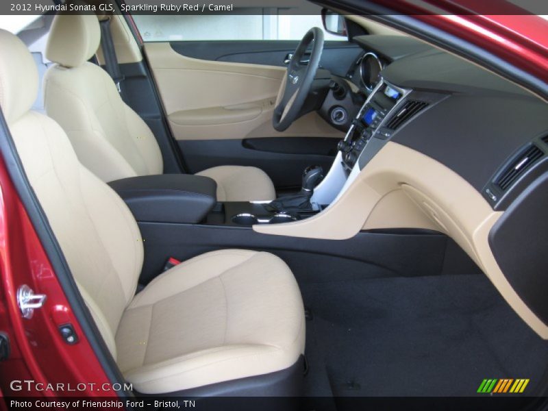 Sparkling Ruby Red / Camel 2012 Hyundai Sonata GLS