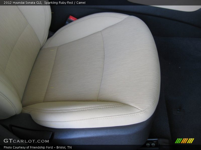 Sparkling Ruby Red / Camel 2012 Hyundai Sonata GLS