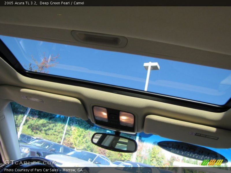 Deep Green Pearl / Camel 2005 Acura TL 3.2