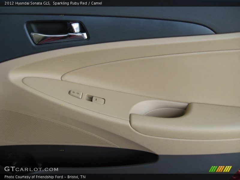 Sparkling Ruby Red / Camel 2012 Hyundai Sonata GLS