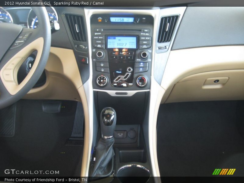 Sparkling Ruby Red / Camel 2012 Hyundai Sonata GLS