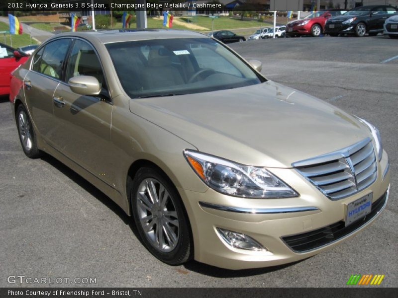 Champagne Beige Metallic / Cashmere 2012 Hyundai Genesis 3.8 Sedan