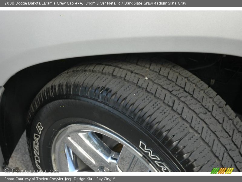 Bright Silver Metallic / Dark Slate Gray/Medium Slate Gray 2008 Dodge Dakota Laramie Crew Cab 4x4