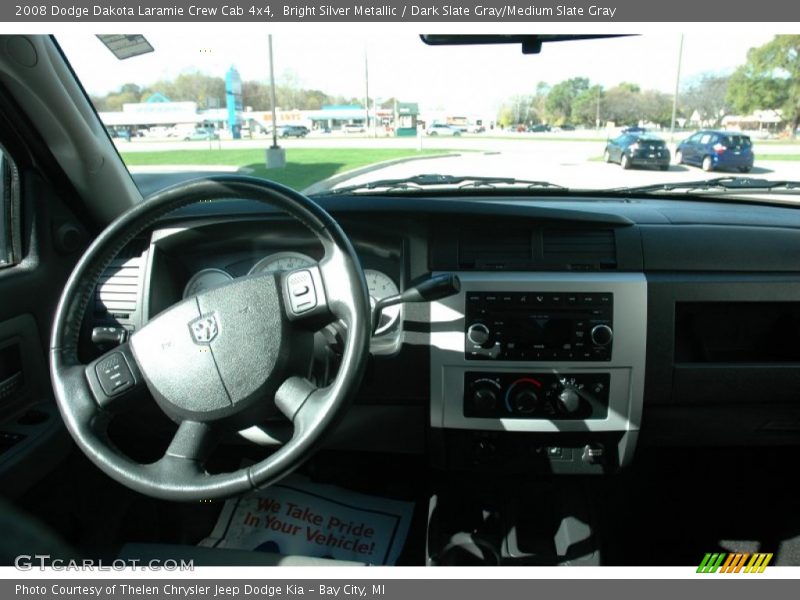 Bright Silver Metallic / Dark Slate Gray/Medium Slate Gray 2008 Dodge Dakota Laramie Crew Cab 4x4