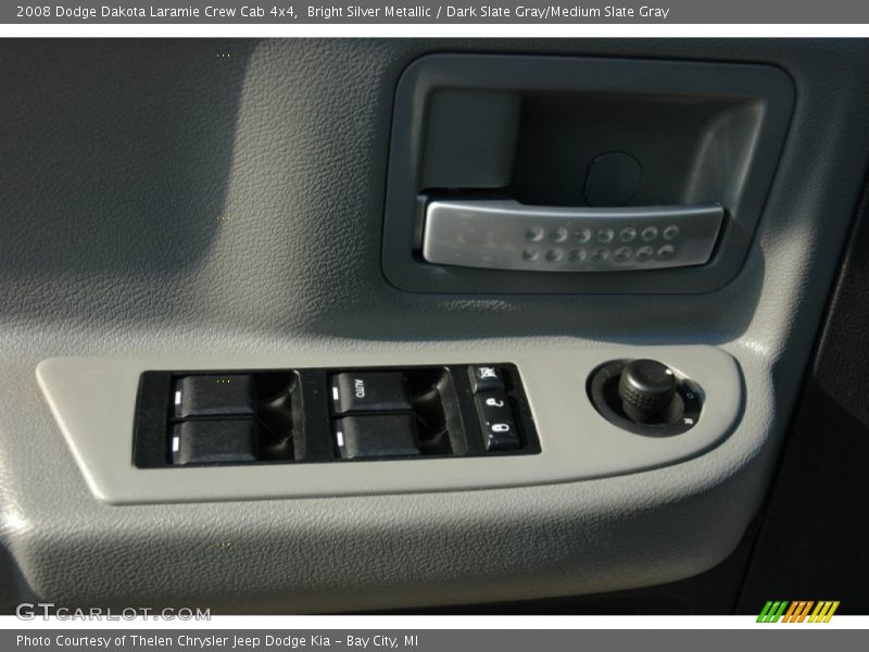 Bright Silver Metallic / Dark Slate Gray/Medium Slate Gray 2008 Dodge Dakota Laramie Crew Cab 4x4