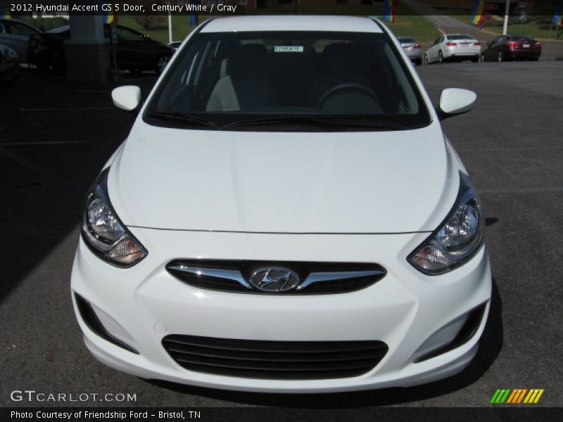 Century White / Gray 2012 Hyundai Accent GS 5 Door