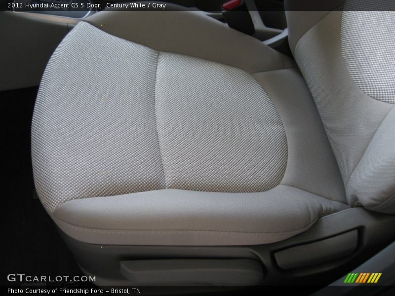 Century White / Gray 2012 Hyundai Accent GS 5 Door