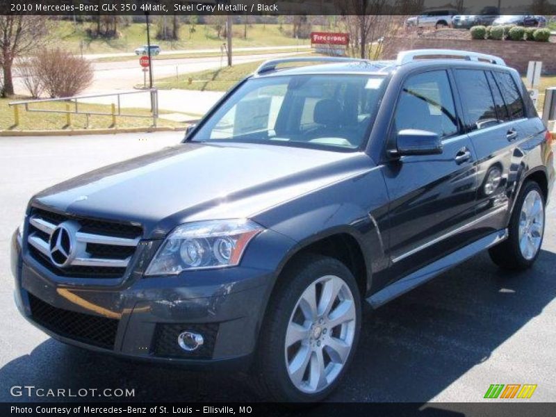 Steel Grey Metallic / Black 2010 Mercedes-Benz GLK 350 4Matic