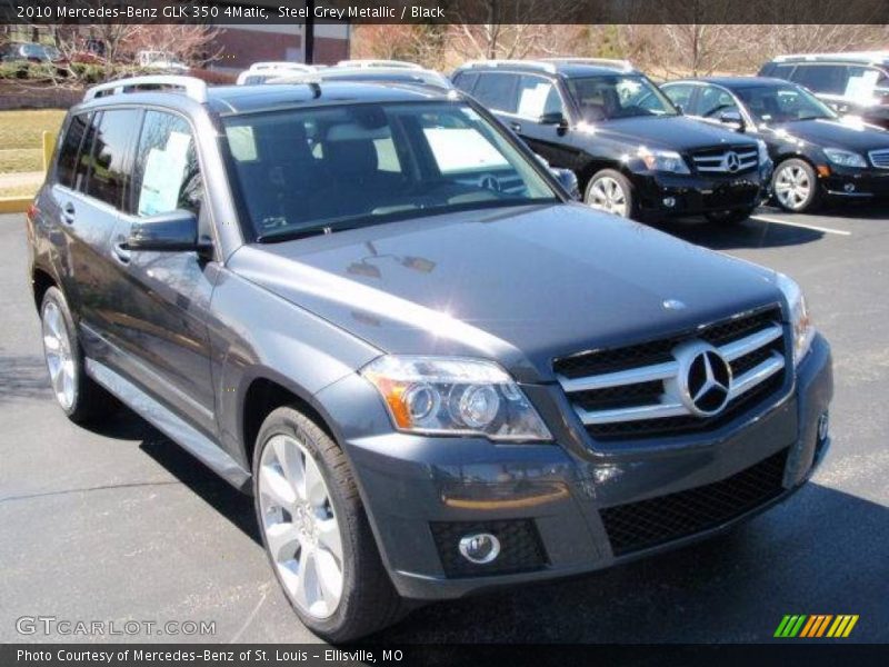 Steel Grey Metallic / Black 2010 Mercedes-Benz GLK 350 4Matic