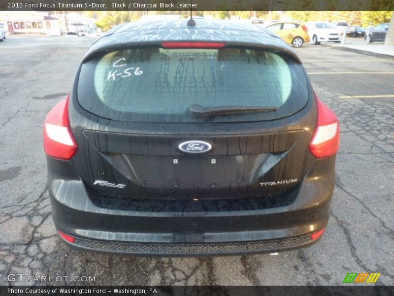 Black / Charcoal Black Leather 2012 Ford Focus Titanium 5-Door