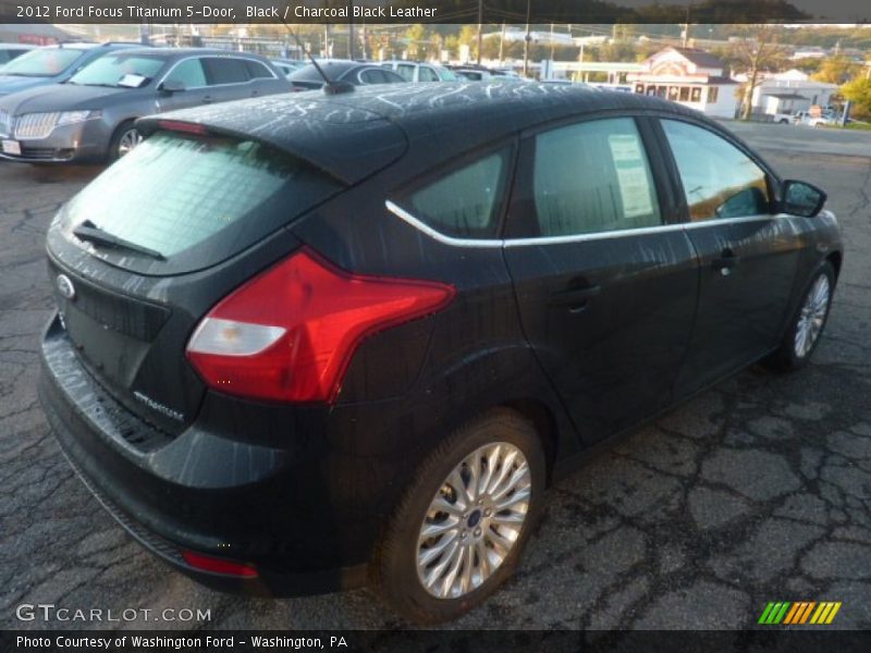 Black / Charcoal Black Leather 2012 Ford Focus Titanium 5-Door