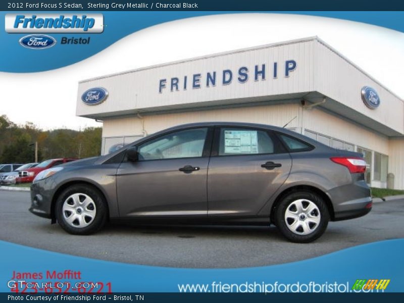 Sterling Grey Metallic / Charcoal Black 2012 Ford Focus S Sedan
