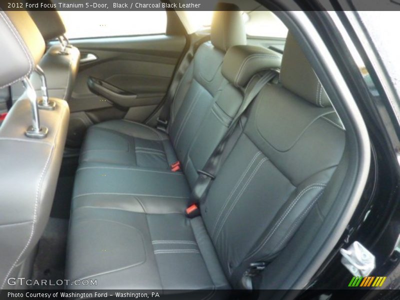 Black / Charcoal Black Leather 2012 Ford Focus Titanium 5-Door