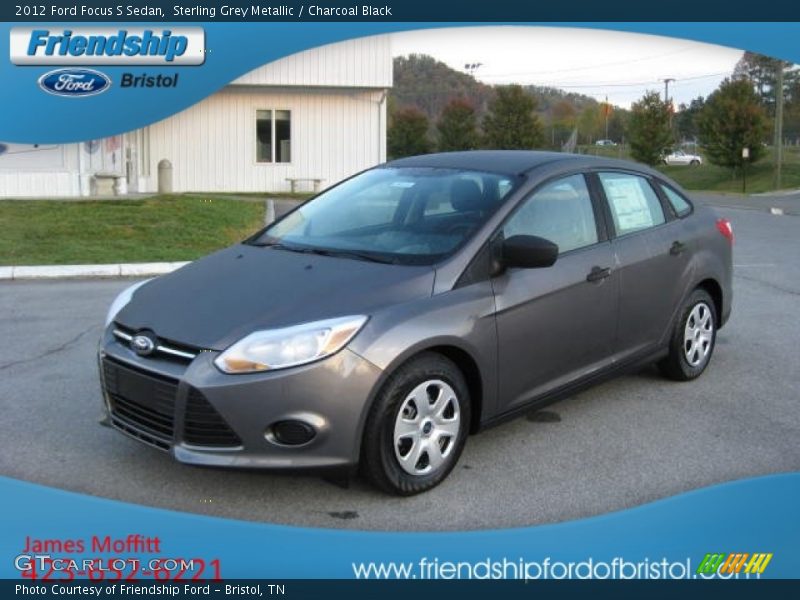 Sterling Grey Metallic / Charcoal Black 2012 Ford Focus S Sedan