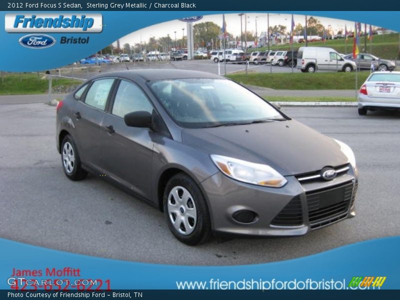 Sterling Grey Metallic / Charcoal Black 2012 Ford Focus S Sedan