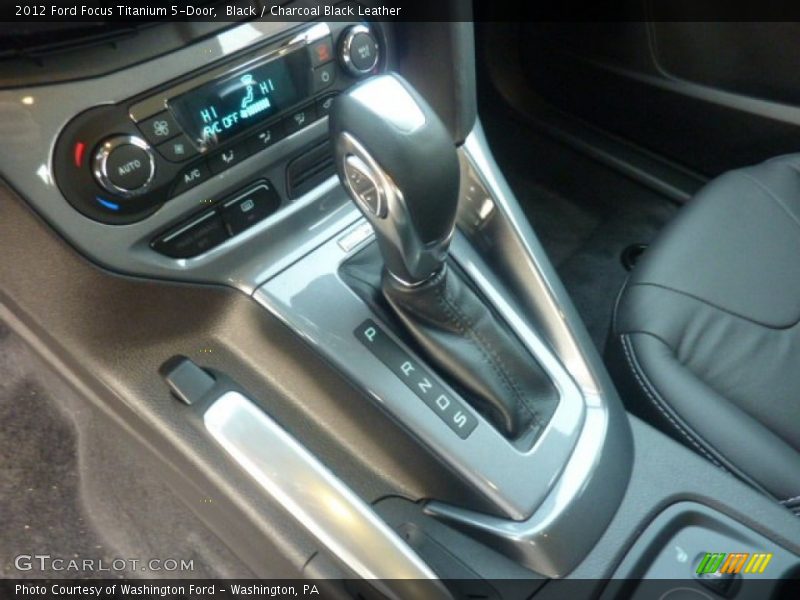 Black / Charcoal Black Leather 2012 Ford Focus Titanium 5-Door