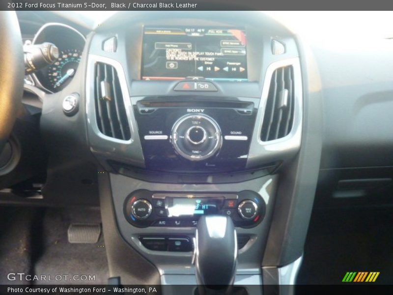 Black / Charcoal Black Leather 2012 Ford Focus Titanium 5-Door
