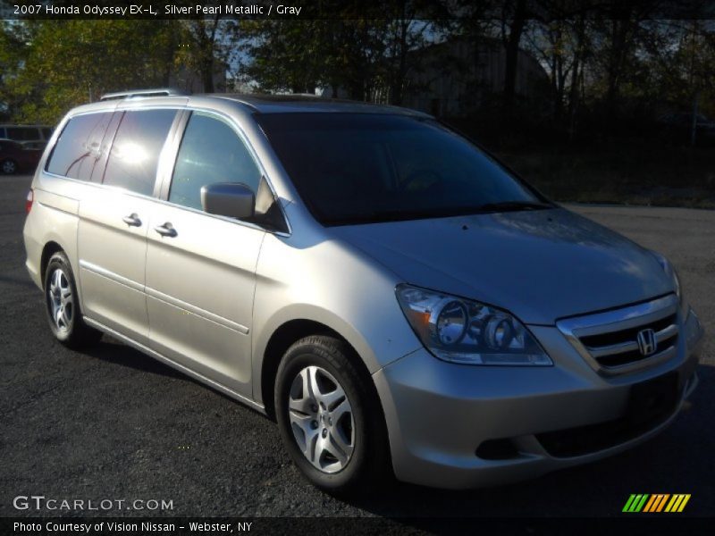 Silver Pearl Metallic / Gray 2007 Honda Odyssey EX-L