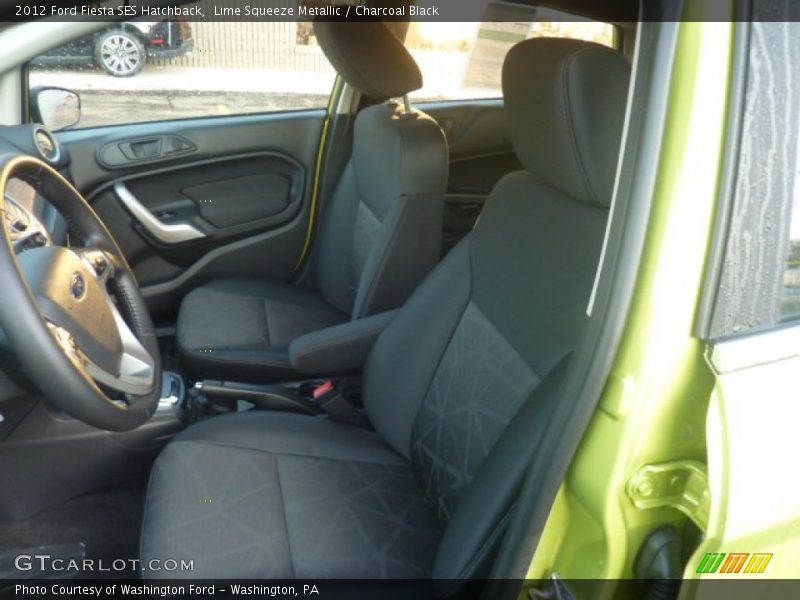 Lime Squeeze Metallic / Charcoal Black 2012 Ford Fiesta SES Hatchback