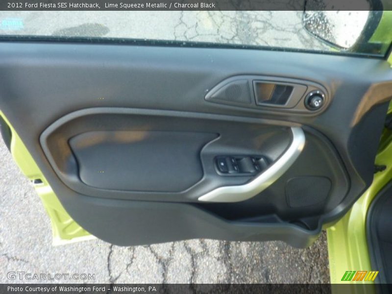 Lime Squeeze Metallic / Charcoal Black 2012 Ford Fiesta SES Hatchback