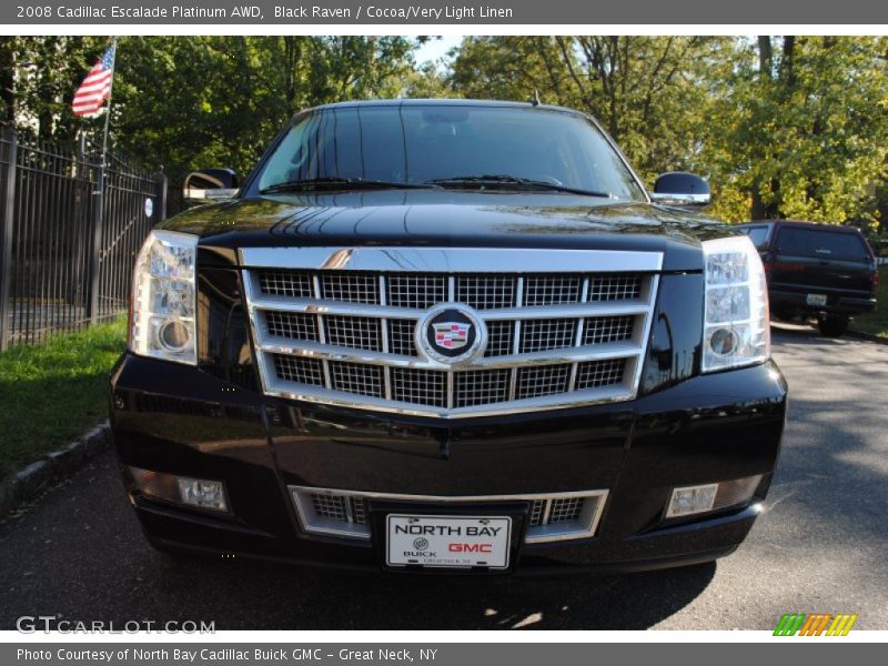 Black Raven / Cocoa/Very Light Linen 2008 Cadillac Escalade Platinum AWD